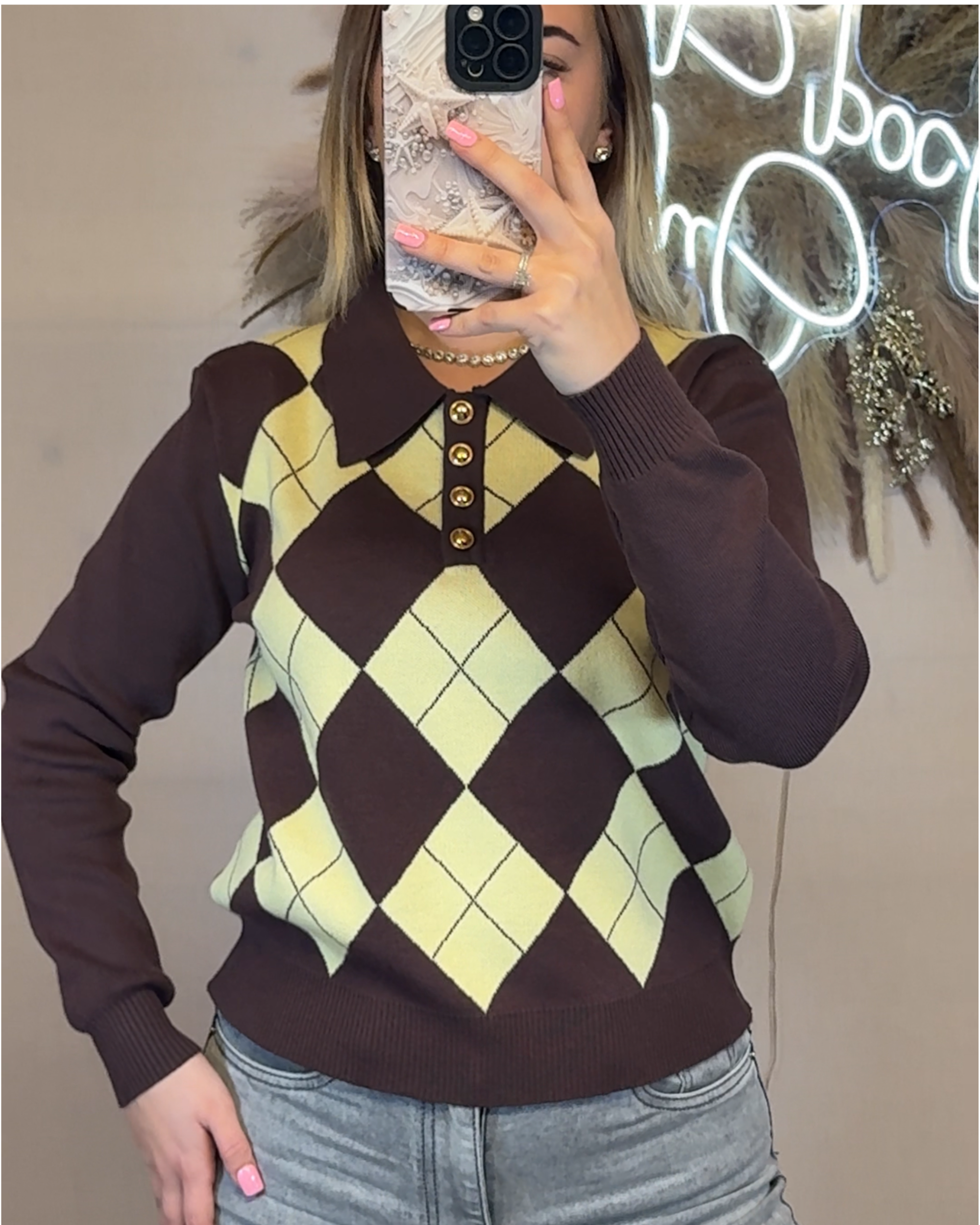 Diamond Patterned Jumper