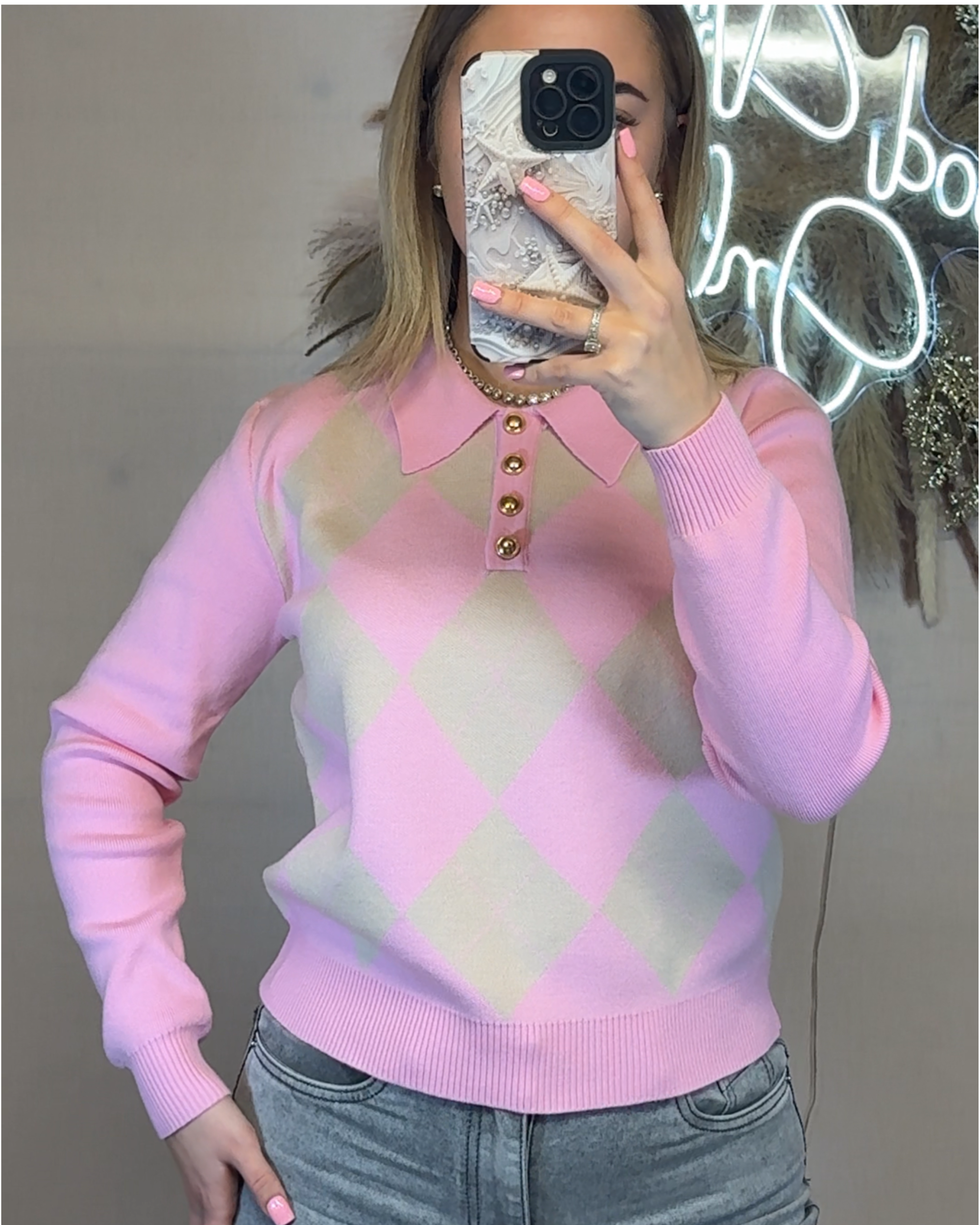 Diamond Patterned Jumper